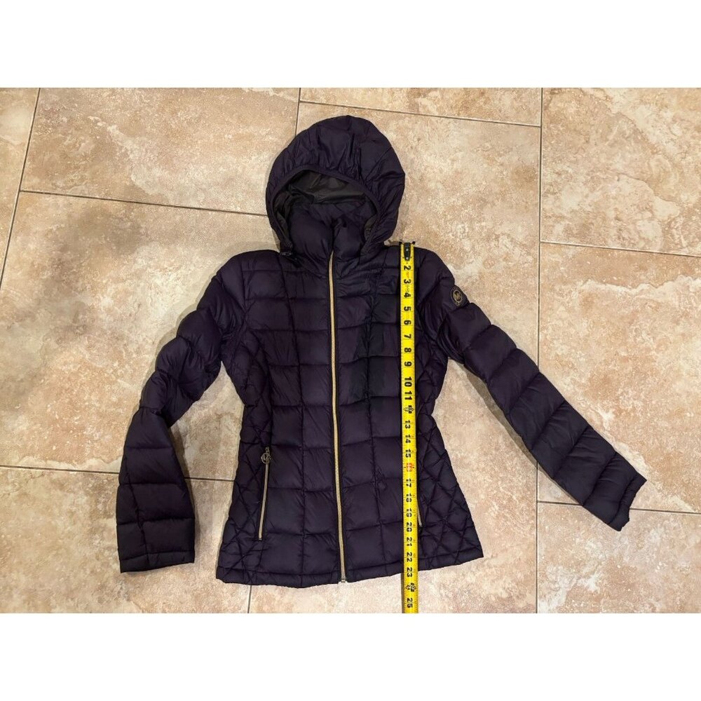 Michael Kors Packable Down Fill Puffer Jacket/Coat Dark Purple Women -Sz XS